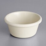Acopa 6 oz. Bone White Smooth Melamine Ramekin - 12/Case