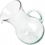 Kalalou 1.25 Gallon Round Tilted Hammered Small-Mouthed Glass Pitcher