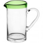 Acopa Tropic 50 oz. Glass Pitcher with Green Rim - 6/Case Acopa Tropic 50 oz. Glass Pitcher with Green Rim - 6/Case