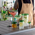 Acopa Tropic 50 oz. Glass Pitcher with Green Rim - 6/Case Acopa Tropic 50 oz. Glass Pitcher with Green Rim - 6/Case