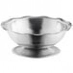 Vollrath 48015 5 oz. Mirror-Finished Stainless Steel Round Paneled Sherbet Dish