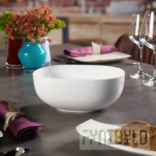 Villeroy & Boch 10-3452-3170 Urban Nature 96 oz. White Premium Porcelain Salad Bowl - 4/Case
