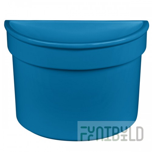 TableCraft CW1312SBL 5 Qt. Sky Blue Cast Aluminum Half Soup Bowl