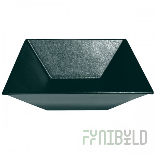 G.E.T. Enterprises BSD16FT Bugambilia 13.5 Qt. Classic Textured Finish Forest Green Resin-Coated Aluminum XL Deep Square Bowl