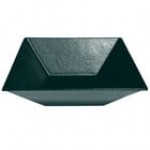 G.E.T. Enterprises BSD16FT Bugambilia 13.5 Qt. Classic Textured Finish Forest Green Resin-Coated Aluminum XL Deep Square Bowl