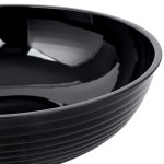 Cambro RSB15CW110 11.2 Qt. Black Camwear® Round Ribbed Bowl