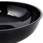 Cambro RSB15CW110 11.2 Qt. Black Camwear® Round Ribbed Bowl