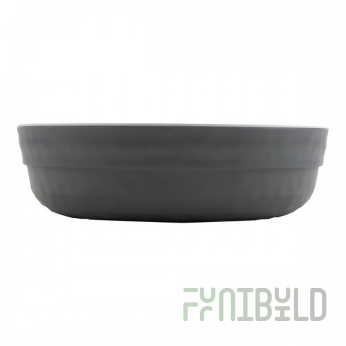 GET Roca Balance 24 oz. Round Gray Melamine Bowl - 24/Case