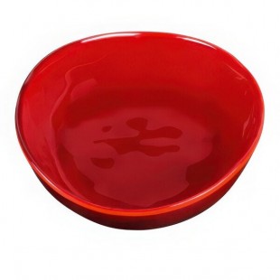 Elite Global Solutions Maya 10 oz. Red Reactive Glaze Irregular Round Melamine Bowl - 6/Case Elite Global Solutions Maya 10 oz. Red Reactive Glaze Irregular Round Melamine Bowl - 6/Case