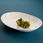 Elite Global Solutions D31R-CC Macchiato 5 oz. Chocolate Chip Round Melamine Bowl - 6/Case