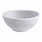 Acopa Cavern 0.75 oz. Light Gray Round Melamine Ramekin - 24/Case