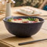 Acopa Cavern 48 oz. Dark Gray Round Melamine Bowl - 12/Case Acopa Cavern 48 oz. Dark Gray Round Melamine Bowl - 12/Case