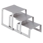 Vollrath 46009 Brushed Stainless Steel 3-Piece Square Bent Buffet Riser Set Vollrath 46009 Brushed Stainless Steel 3-Piece Square Bent Buffet Riser Set
