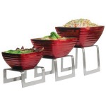 Vollrath 46009 Brushed Stainless Steel 3-Piece Square Bent Buffet Riser Set Vollrath 46009 Brushed Stainless Steel 3-Piece Square Bent Buffet Riser Set