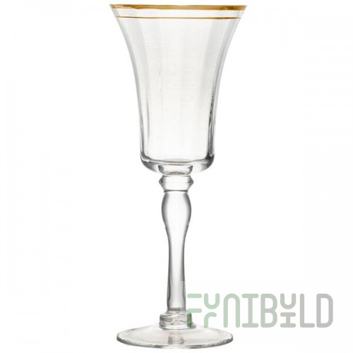 10 Strawberry Street Kate 10 oz. Gold Rimmed Red Wine Glass - 4/Pack