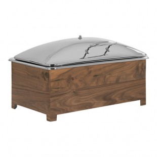 Cal-Mil Sydney Full Size Walnut Chafer with Lid 23143-78
