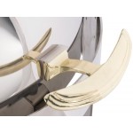 Acopa Supreme 4 Qt. Round Roll Top Gold Trim Chafer