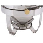 Acopa Supreme 4 Qt. Round Roll Top Gold Trim Chafer