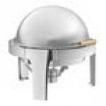 Acopa Supreme 4 Qt. Round Roll Top Gold Trim Chafer
