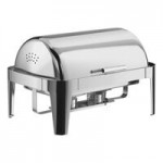 Acopa Supreme 4 Qt. Round Roll Top Gold Trim Chafer