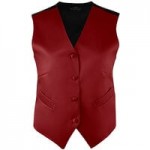 Henry Segal Women's Customizable Gray Satin Server Vest - 2XL