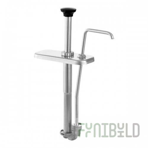 Server Stainless Steel 1.25 oz. Pump with Lid for Slim 2 Qt. Fountain Jar