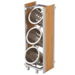 Cal-Mil 1283 Eco Modern Bamboo 3-Cylinder Vertical Flatware / Condiment Display Cal-Mil 1283 Eco Modern Bamboo 3-Cylinder Vertical Flatware / Condiment Display