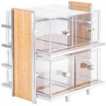 Cal-Mil 1283 Eco Modern Bamboo 3-Cylinder Vertical Flatware / Condiment Display Cal-Mil 1283 Eco Modern Bamboo 3-Cylinder Vertical Flatware / Condiment Display