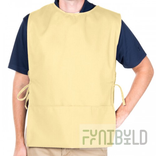 Intedge Yellow Adjustable Poly-Cotton Cobbler Apron with 2 Pockets - 29