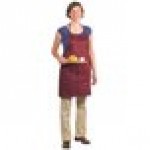 Chef Revival Burgundy Poly-Cotton Customizable Bib Apron with 1 Pocket - 30 Chef Revival Burgundy Poly-Cotton Customizable Bib Apron with 1 Pocket - 30