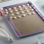 Mercer Culinary M31087PU Full Size Allergen-Free Purple Silicone Baking Mat - 16 1/2