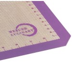 Mercer Culinary M31087PU Full Size Allergen-Free Purple Silicone Baking Mat - 16 1/2
