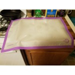 Mercer Culinary M31087PU Full Size Allergen-Free Purple Silicone Baking Mat - 16 1/2