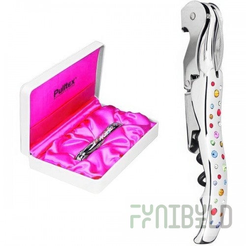 Pulltex 5114 BXR Pulltap's Evolution 26 Rainbow Colored Swarovski Crystal Two-Step Corkscrew