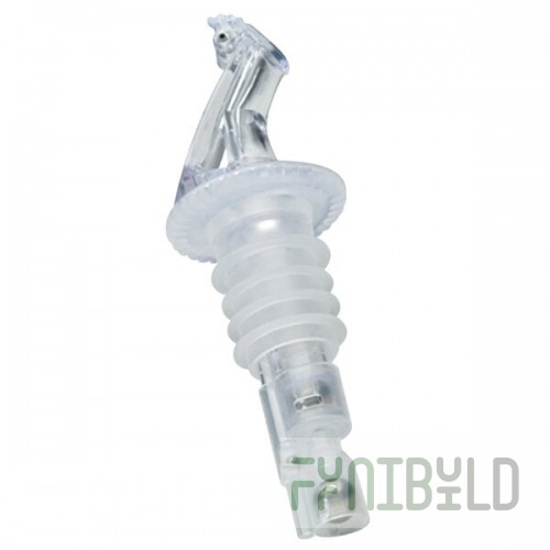 Precision Pours 58 CL F 0.625 oz. Crystal Clear Measured Liquor Pourer with Fliptop - 12/Pack
