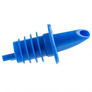 TableCraft Plastic Free Flow Blue Liquor Pourer 35BL - 12/Pack