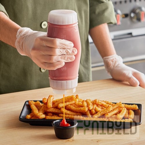 San Jamar EZ-KLEEN® 16 oz. Sauce Bottle with Medium Valve 857316M