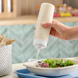 Choice 12 oz. Clear Wide Mouth Squeeze Bottle - 6/Pack Choice 12 oz. Clear Wide Mouth Squeeze Bottle - 6/Pack