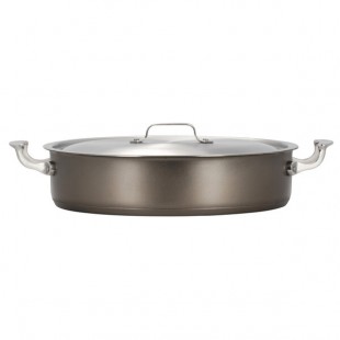 Bon Chef 60030TAUPE Cucina 6 Qt. Taupe Stainless Steel Induction Brazier Pot with Lid Bon Chef 60030TAUPE Cucina 6 Qt. Taupe Stainless Steel Induction Brazier Pot with Lid
