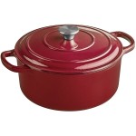 Valor 6 Qt. Merlot Enameled Cast Iron Dutch Oven Valor 6 Qt. Merlot Enameled Cast Iron Dutch Oven