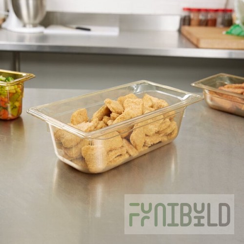 Vollrath 9034410 Super Pan® 1/3 Size Amber High Heat Plastic Food Pan - 4