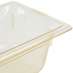 Vollrath 9034410 Super Pan® 1/3 Size Amber High Heat Plastic Food Pan - 4