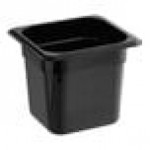 Carlisle 3088503 StorPlus 1/6 Size Black High Heat Plastic Food Pan - 6