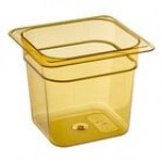 Carlisle 3088503 StorPlus 1/6 Size Black High Heat Plastic Food Pan - 6