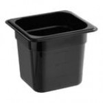 Carlisle 3088503 StorPlus 1/6 Size Black High Heat Plastic Food Pan - 6