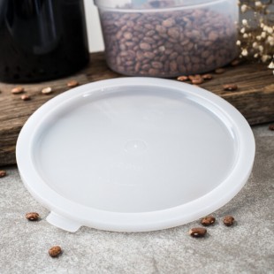 Carlisle 6 and 8 Qt. White Round Polyethylene Food Storage Container Lid