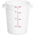 Carlisle 6 and 8 Qt. White Round Polyethylene Food Storage Container Lid Carlisle 6 and 8 Qt. White Round Polyethylene Food Storage Container Lid