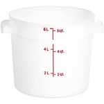Carlisle 6 and 8 Qt. White Round Polyethylene Food Storage Container Lid Carlisle 6 and 8 Qt. White Round Polyethylene Food Storage Container Lid