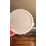 Carlisle 6 and 8 Qt. White Round Polyethylene Food Storage Container Lid Carlisle 6 and 8 Qt. White Round Polyethylene Food Storage Container Lid