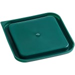 Choice 2 and 4 Qt. Green Square Polypropylene Food Storage Container Lid